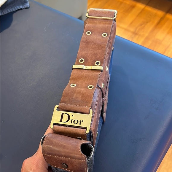 Dior Blue and Brown Shoulder Bag - Picture 4 of 7